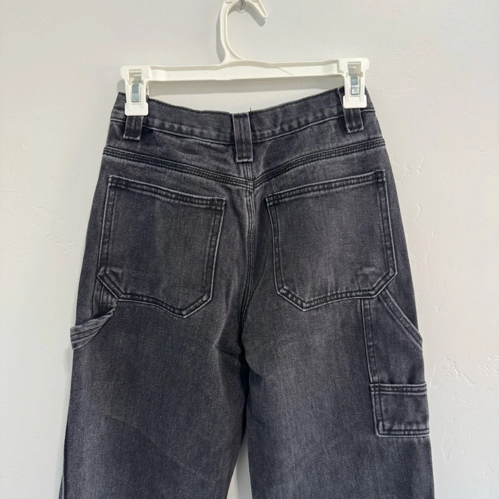 Brandy Melville Black Cargo Straight Leg Size Small - Picture 4 of 5
